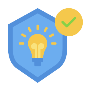 Intellectual Property, Innovation, Idea, Safety, Protection, Security  icon