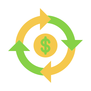 Money Flow, Cash Flow, Rotation, Money, Process, Cycle icon