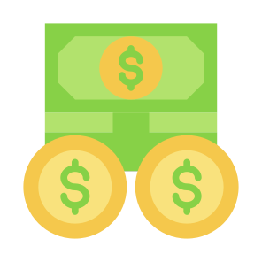 Cash Money, Money, Currency, Cash, Dollar, Coin icon