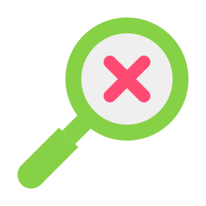 Failed Search, Failed, Search, Decline, Cross, Delete  icon