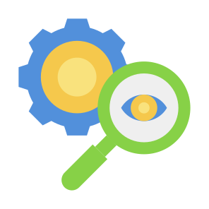 Inspection, Audit, Research, Investigation, Vision, Search  icon