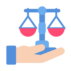 Justice, Law, Legal, Trial, Judge, Scales icon