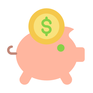 Piggy Bank, Bank, Save, Money, Cost Saving, Fund icon
