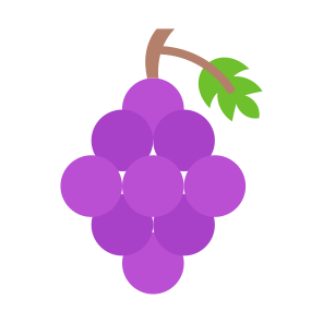 Grape, Fruit, Vegetarian, Healthy Food, Food And Restaurant icon