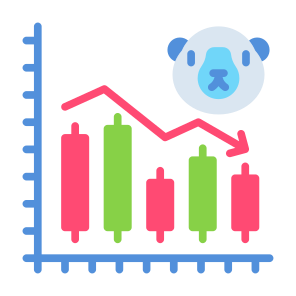 Bear Market, Stock Market, Stock Chart, Down, Investment icon