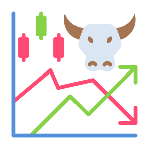 Bull Market, Stock Market, Bullish, Trade, Stock Chart icon