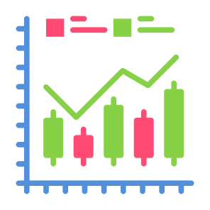 Candlestick Chart, Investment, Trade, Market, Stocks icon