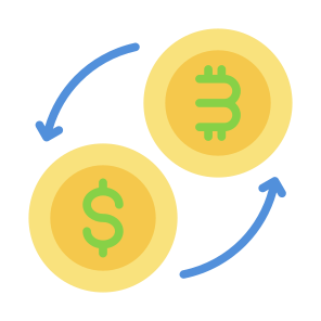 Conversion, Crypto, Digital Currency, Exchange, Money icon