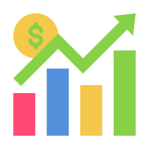 Profit, Statistics, Increase, Bar Graph, Growth  icon