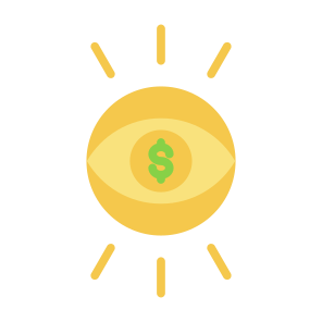 Vision, Visible, Eye, Money, Invest   icon