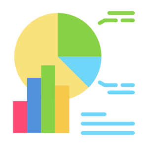Analysis, Graph, Statistics, Magnifying Glass, Data icon