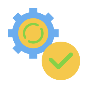 Execution, Check, Gear, Check Mark, Processed icon