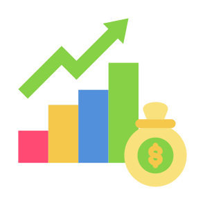 Profit, Money, Graphic, Statistics, Increase icon