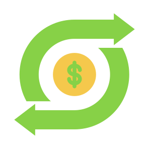 Return On Investment, Money, Dollar Sign, Cycle, Arrows icon