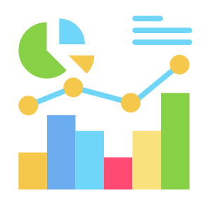 Statistics, Analysis, Data, Pie Chart, Bar Chart icon