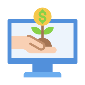 Investment, Computer, Financial, Growing, Online Investment  icon