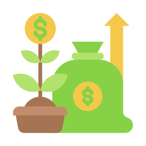 Investment, Dollar, Growing, Profit, Money  icon