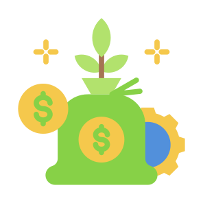 Investment, Fund, Salary, Money Bag, Management  icon