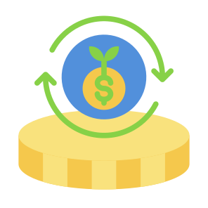 Return On Investment, Growing, Invest, Money, Dollar  icon