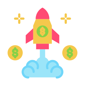 Startup Business, Money, Rocket Launch, Business, Start Business  icon