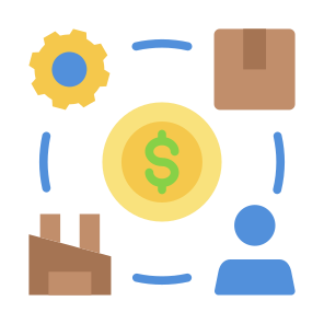 Value Chain, Management, Supply Chain, Consumer, Factory  icon