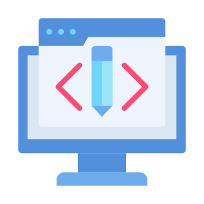 Web Designing, Computer, Programming, Coding, Editor icon