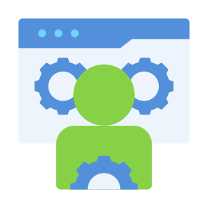 Specialist, Web, Settings, Management, Professions And Jobs icon