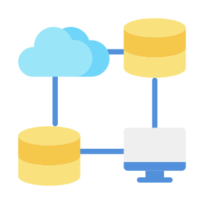 Big Data, Data Processing, Process, Network, Database, Cloud Computing icon