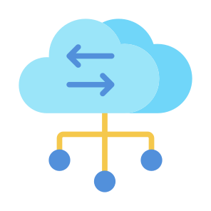 Data Tranfer, Cloud Transfer, Cloud, Data, Transfer, Network, Cloud Computing icon