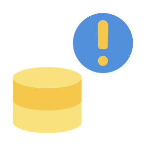 Server Warning, Server, Database, Warning Sign, Alert, Problem  icon