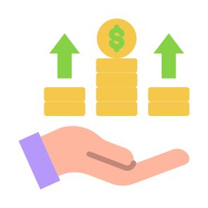 Earning, Money, Management, Investment, Income, Grow Up icon