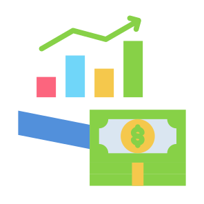Growth, Money, Statistics, Increase, Income, Sales icon