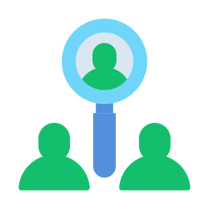 Recruitment, Research, Identification, Resources, Talent, Candidate icon