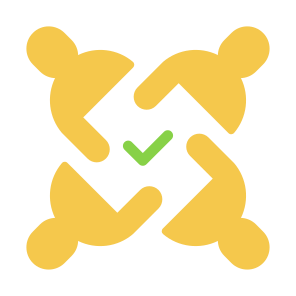 Teamwork, Employee, Group, Team, Trusted, Verified icon