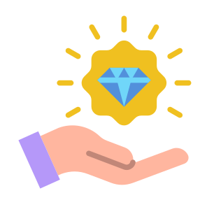 Value Proposition, Asset, Wealth, Management, Diamond, Value icon