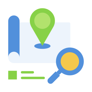 Location Analysis, Search, Research, Scope, Maps And Location icon
