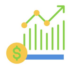 Market Growth, Money, Statistics,  Growth, Stock Price icon