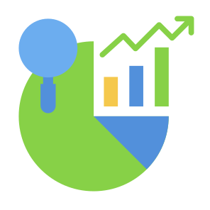 Quantitative, Analysis, Sales, Data, Research icon