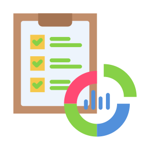 Segmentation, Graph, Report, Survey, Evaluation icon