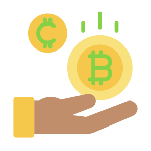 Cryptocurrency, Get Money, Funding, Crypto, Business, Finance, Profit, Bitcoin, Payment, Coin  icon