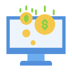 Income, Revenue, Earnings, Browser, Website, Web, Money icon