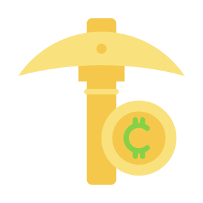 Mining, Bitcoin, Digital, Money, Crypto, Cryptocurrency, Finance, Pickaxe icon