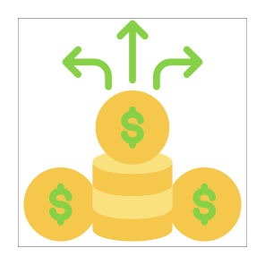 Investment, Invest, Decision, Money, Arrows icon