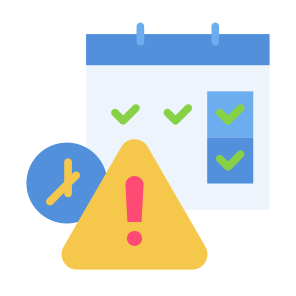 Due Date, Time, Date, Clock Time, Deadline, Signaling, Calendar, Caution icon