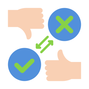 Consequence, Reaction, Outcome, Outgrowth, Review   icon