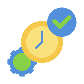 On Time, Time Save, Clock, Schedule, Timetable, Checked, Real Time icon