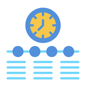 Timeline, Features, Feature, Process, Chronology, Layout, Paragraphs icon