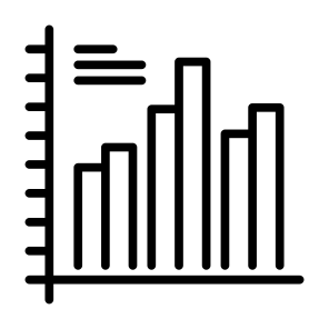 Bar Chart, Bar Graph, Chart, Graph, Stats, Statistics icon