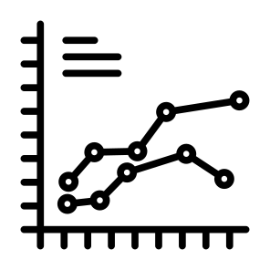 Line Chart, Line Graph, Statistics, Stats, Chart, Line Chart icon