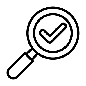 Search, Tick, Quality Control, Optimization, Checkmark, Quality Assurance icon